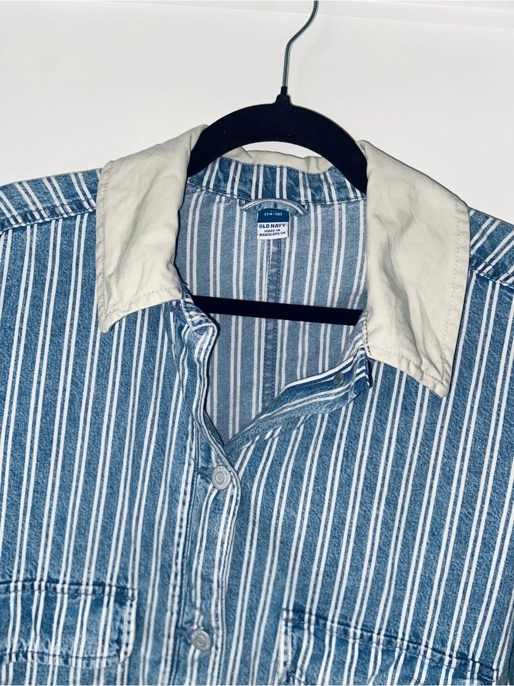 Old Navy Stripe Denim Jacket